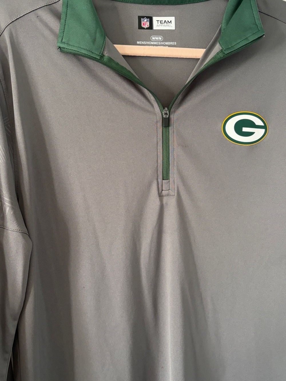 Team Apparel Gray Pullover with Green Trim